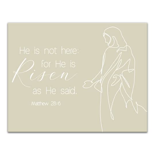Risen Bible Jesus 1 11" x 14" Canvas Wall Art